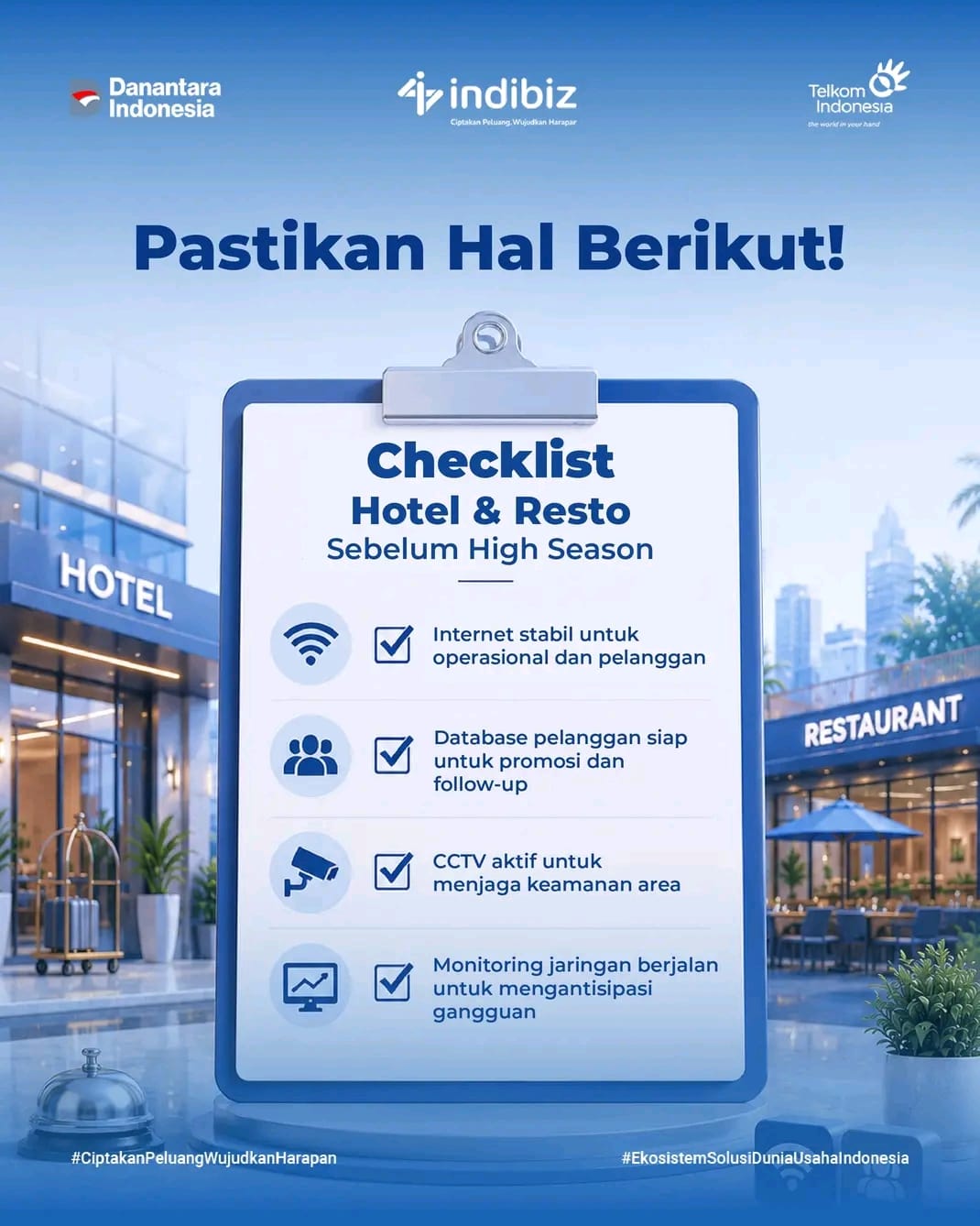 Checklist Hotel dan Restoran Indibiz