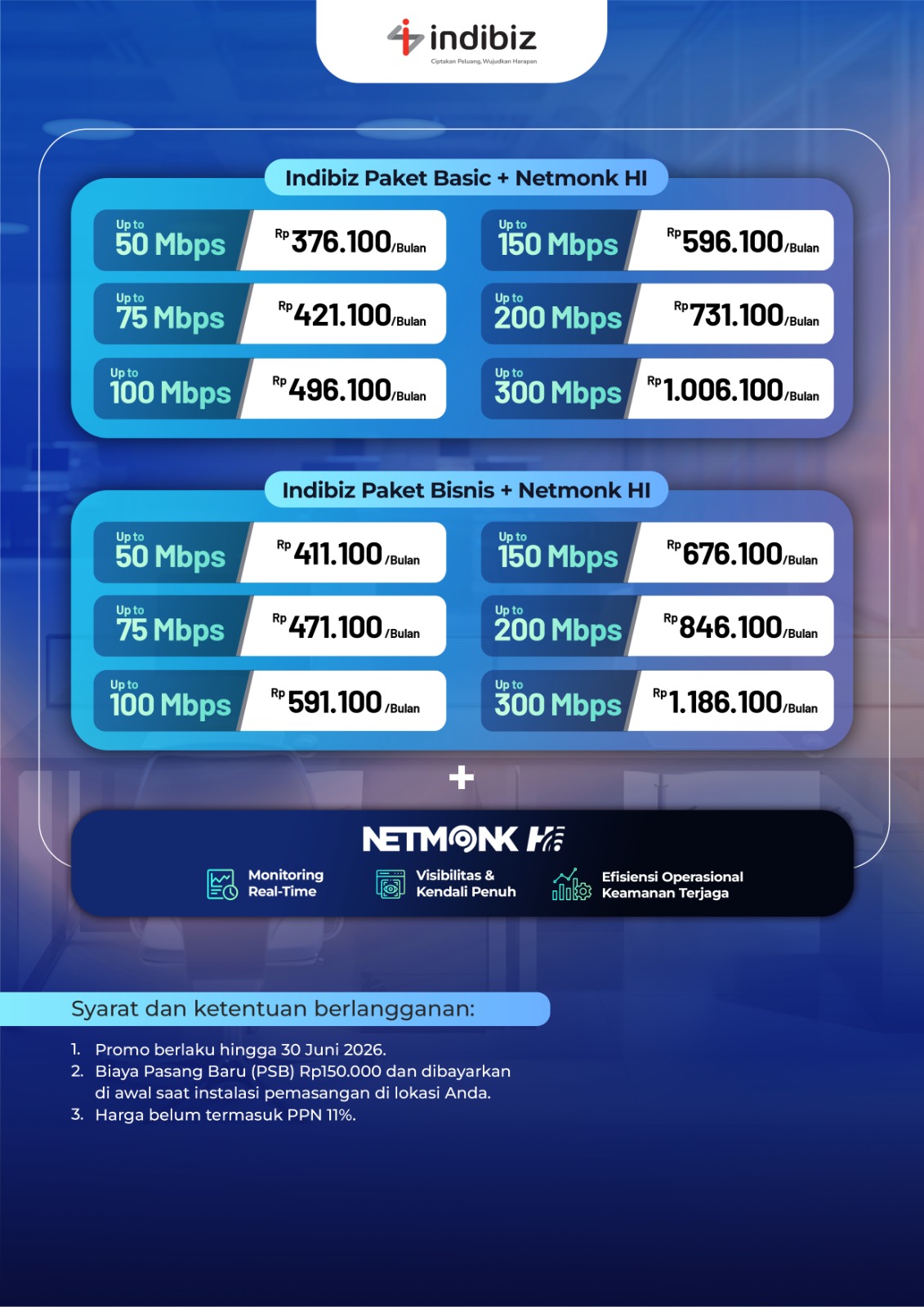 Flyer Indibiz Netmonk Poster